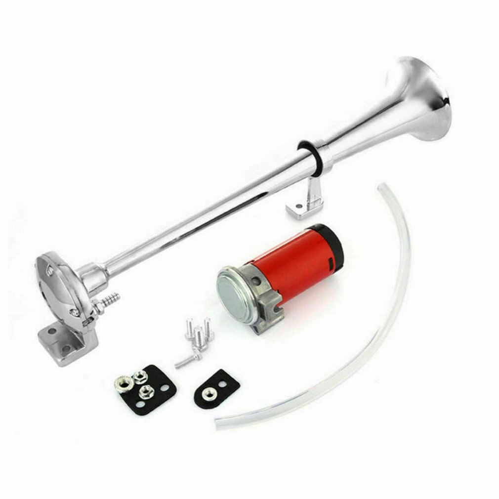 150Db 12V Super Loud Air Horn Compressor Single Horn Truck Train Ship Portable Car Single Pipe Air Whistle