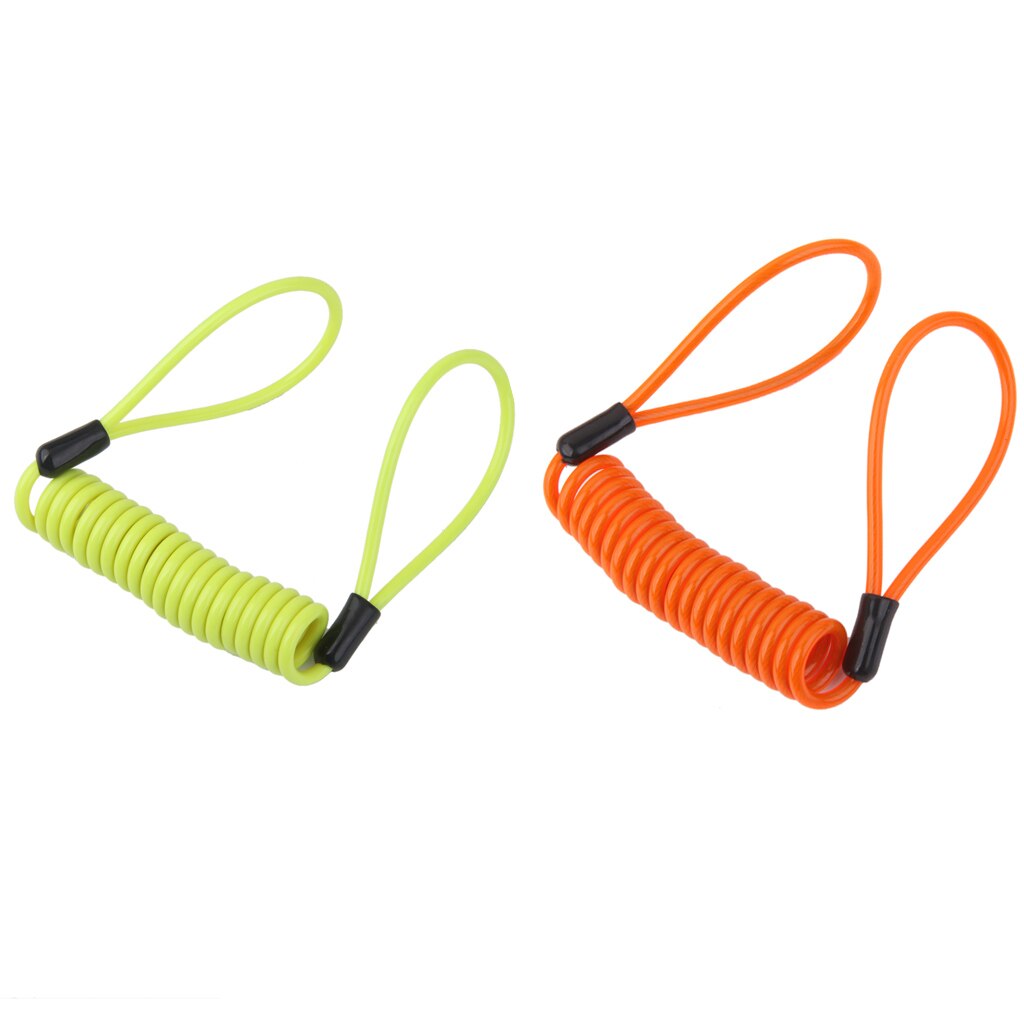 Cordón de seguridad, bobina de resorte, Cable de recordatorio de bloqueo de freno de disco, 2 uds.