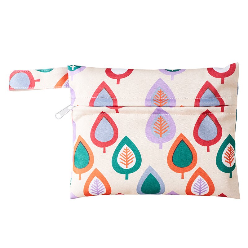 Mini Dry Wet Bag Herbruikbare Wetbag Voor Maandverband Verpleging Pads Enkele Pocket Waterdichte Pul Rits Reizen Wandelwagen Zak 14*18Cm: ZQG-MB-19