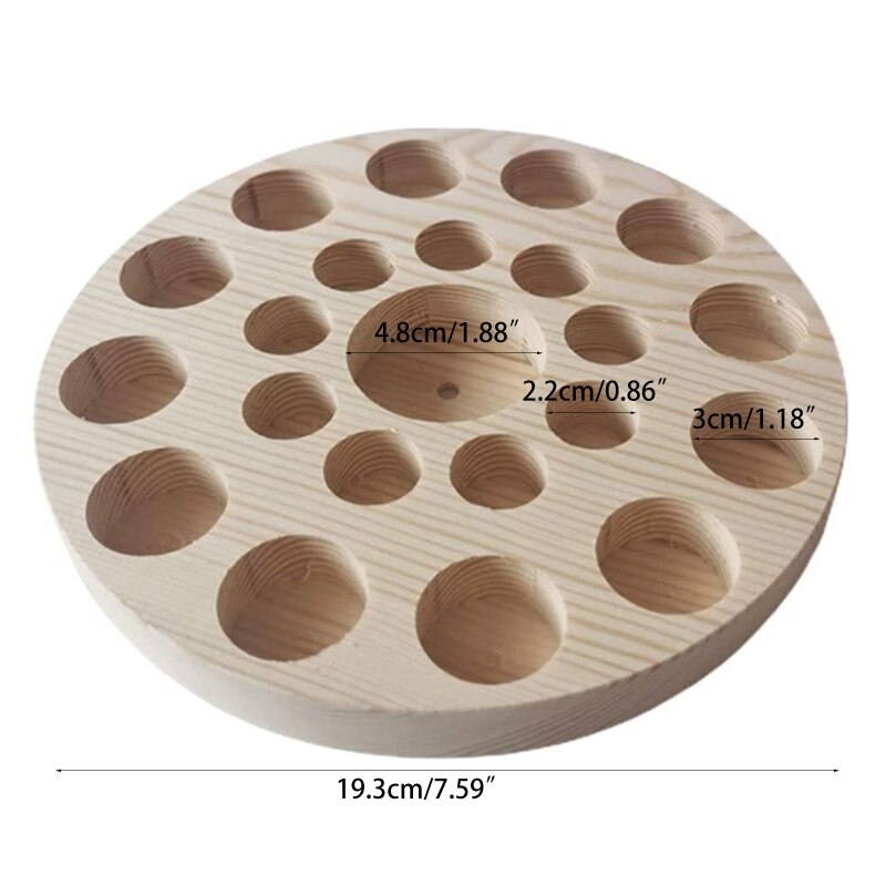 Essential Oil Rack, Display 22 Bottles Cosmetic, Makeup Storage Perfume Holders - Essential Oils Bottles Wooden Stand Organizer