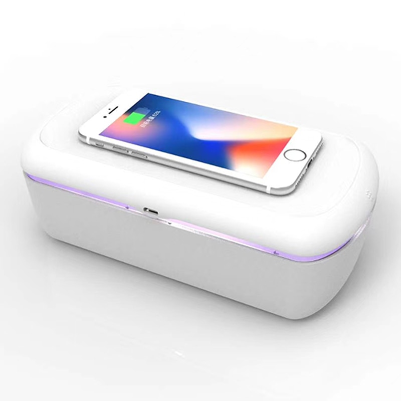 15w sans fil charge boîte de stérilisation Smartphone stérilisateur UV boîte à lumière désinfection pour iPhone 8 8plus X XS Max 11 Pro Max