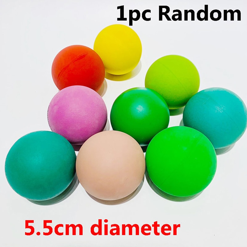 1Stck 5,5 cm Schläger Ball quetschen Niedriger Geschwindigkeit Gummi Hohl Ball Ausbildung Wettbewerb Ball Dicke 5mm Hohe Elastizität radom Farbe