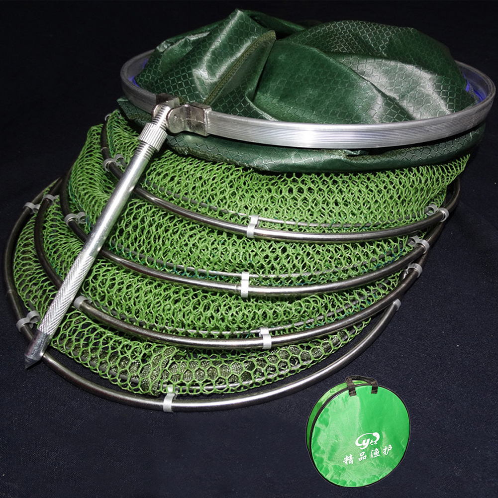Fishing Net Fish Basket Live Fish Trap Net Folding Telescopic Quick-drying Nylon Mesh Fishing Basket Fyke Net Shrimp Cage Tackle