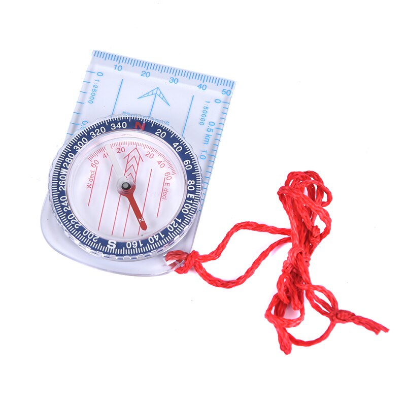 Portable Compass Ruler Scale Scout Hiking Camping Boating Orienteering Map
