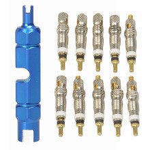 10Pcs Replacement VALVE CORES For Bicycle Mountain Road/MTB Bike Aluminum Alloy Tubeles Tubes Repair Tire Service Parts