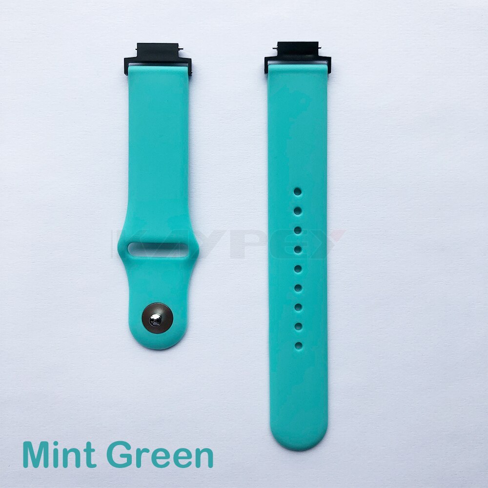 Correa de silicona suave para el reloj Huami Amazfit Verge 3, correa de silicona suave, correa de reloj de repuesto, correas de pulsera, banda deportiva: Mint Green