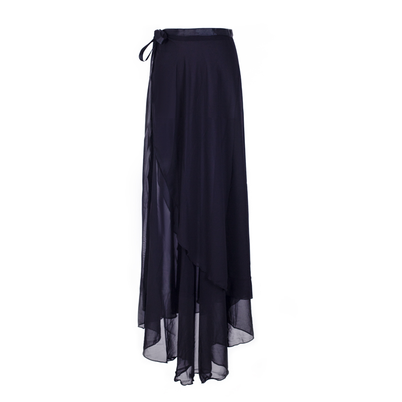 Faldas de ballet largas de gasa para mujer, falda de baile para adultos, traje de ballet negro y burdeos, vestido de cintura con faja: Morado