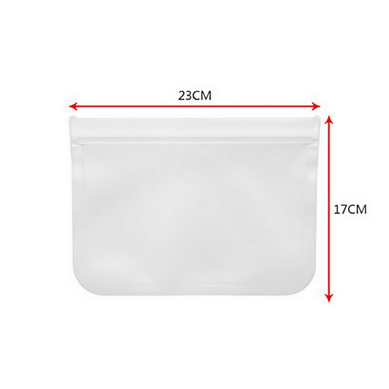 Draagbare Peva Voedsel Opbergtas Herbruikbare Vriezer Siliconen Zip Lock Lekvrij Zak Keuken Organizer Vruchten Snack Zaden Opbergtas: 3