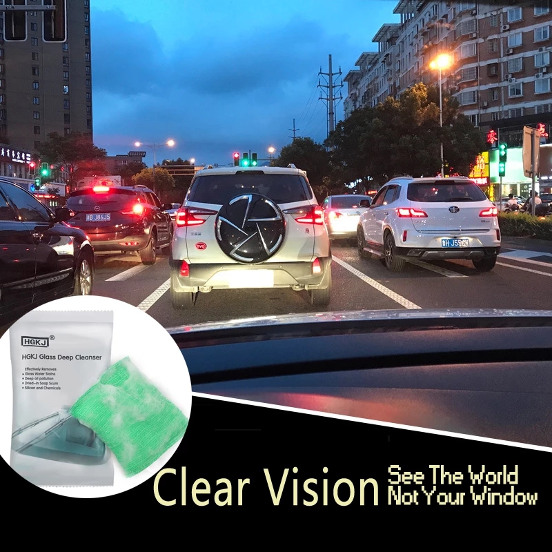 Glass Deep Cleanser Car Scratch Remover Liquid Microfiber Windscreen Window Cleaning Glass Remove Oil Film Car Styling