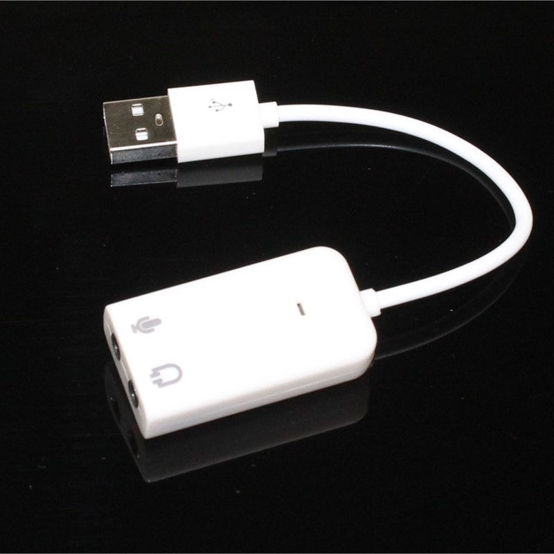 20cm 7.1 canal usb 2.0 placa de som externa com 3.5mm fone de ouvido e microfone jack interface, conversor de adaptador de áudio microfone estéreo