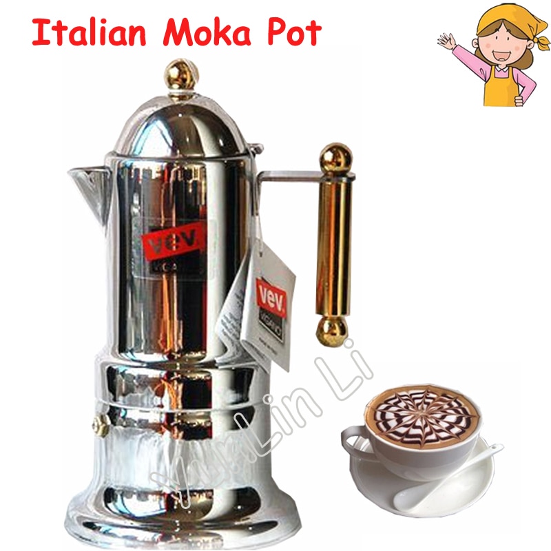 Italian Moka Pot Household Mocha Coffee Machine Stainless Steel Commercial Espresso Coffee Maker