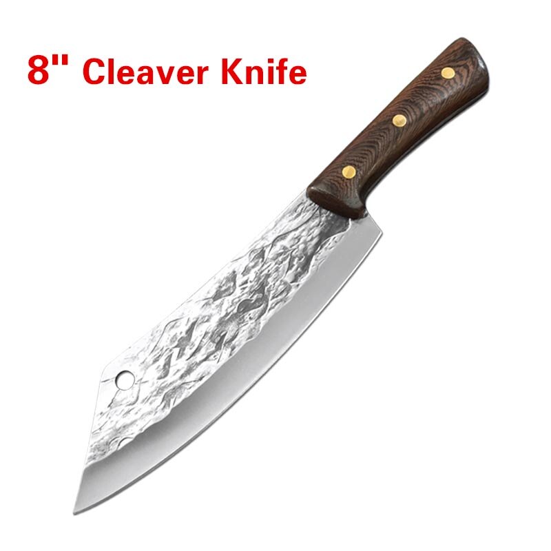 Chinese Kitchen Chef Knife Multifunctional Meat Cleaver Vegetable Cutter Butcher Knife Slicing Knife Cooking Tools: D