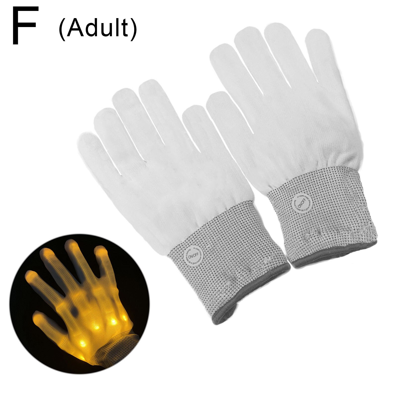 LED Luminous Hand Finger Gloves Halloween Christmas Costume Dance Decor Hand Bone Gloves Festival Accessory NOV99: MULTI