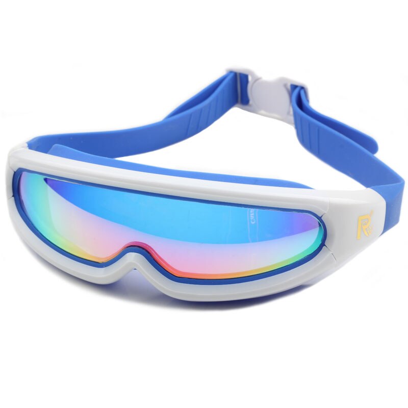 Zwemmen Bril Anti Fog Zwembril Volwassenen Professionele Zwembril Eyewear Natacion Waterdicht Gear Piscina: White with Blue