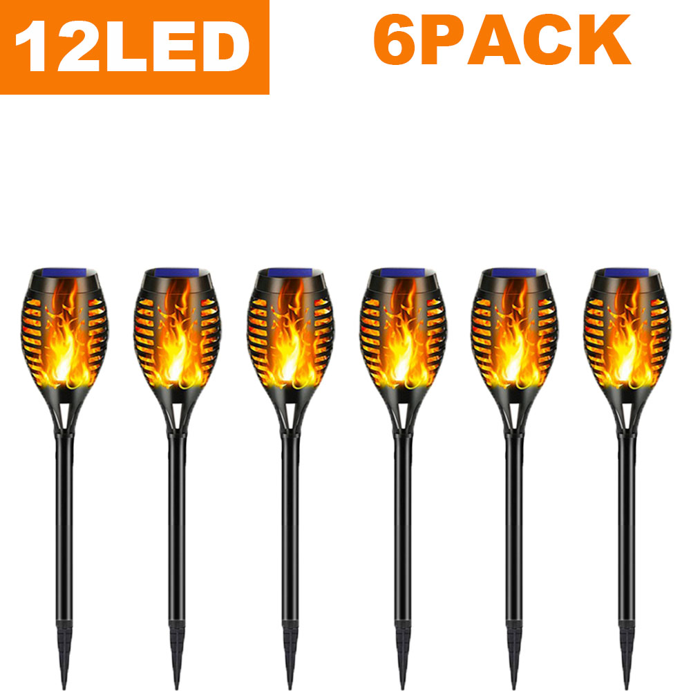 Solarleuchten, flackernde Flammen, Taschenlampen, wasserdicht, für den Außenbereich, Landschaftsdekoration, Lichter für Hof, Garten, Weg, Auffahrt: RGB