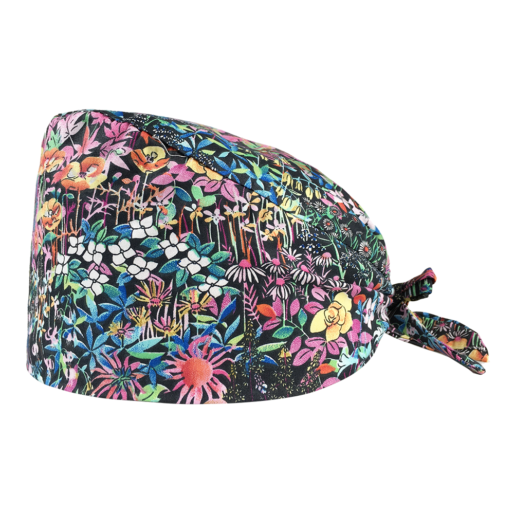 Unisexe impression spa travail casquettes réglable coton laboratoire anti-poussière travail chapeau dent beauté Scrubs casquettes animal club opérateur chapeau: hat12093