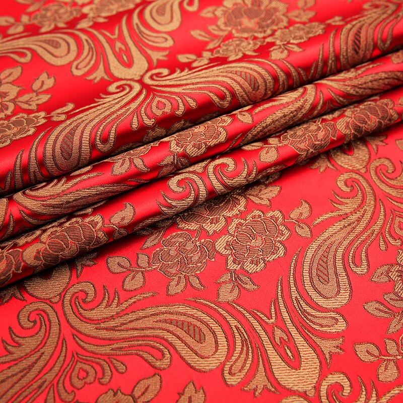 Sidentyg brokad jacquard klädsel för att sy cheongsam och kimono klänning av gör-det-själv-material