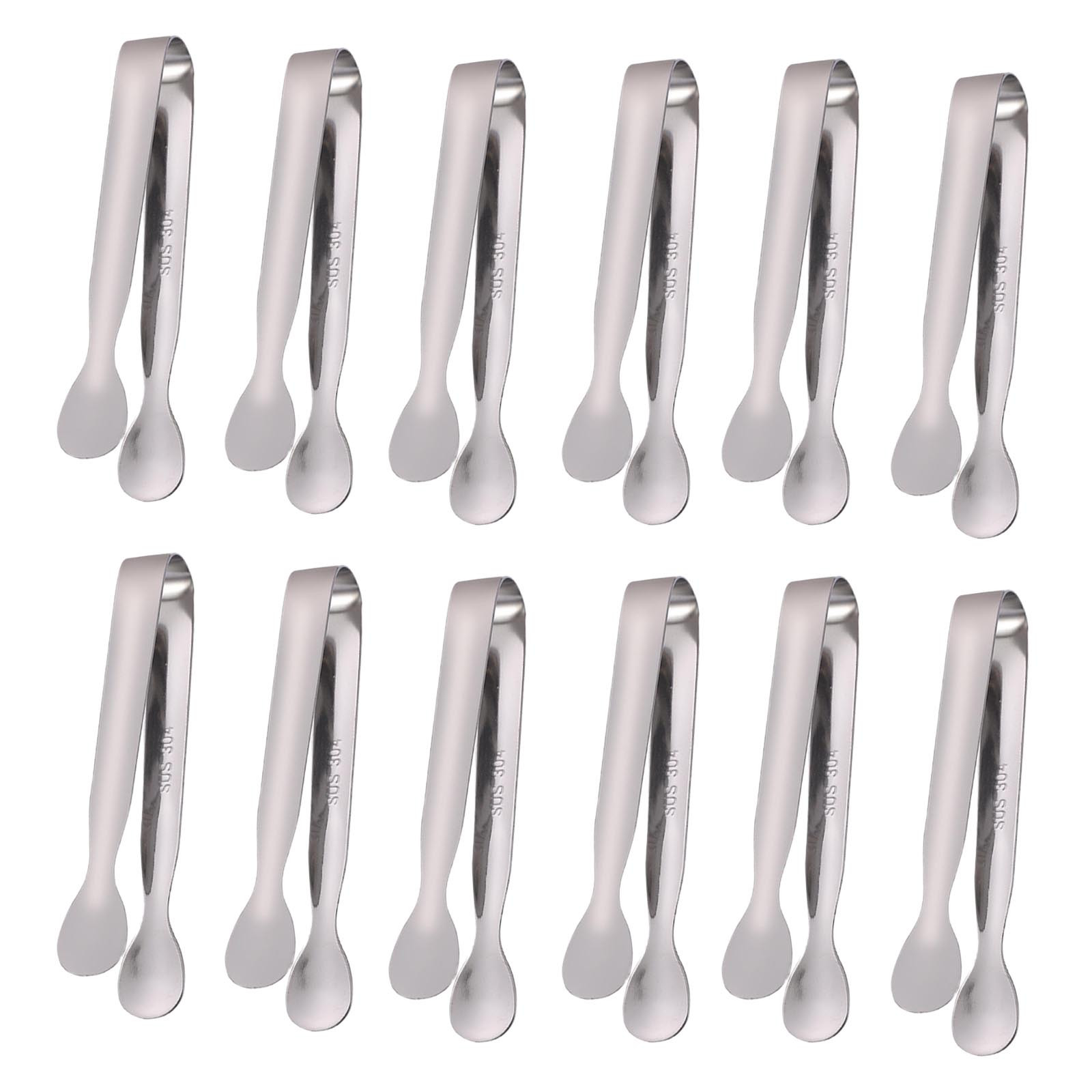 12Pcs Multicolored Mini Sugar Clips Small Ice Tongs Ice Clips Kitchen Tools For Tea Coffee Bar Kitchen Barbecue BBQ Clip
