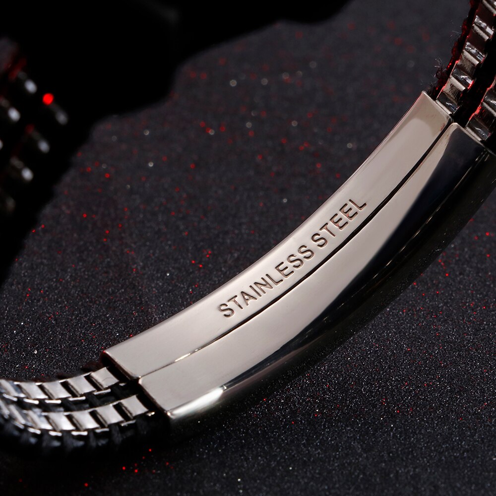Friendship Bracelets Double Layer Stainless Steel & Leather ID Bracelet For Men Name Logo Engrave Engagement For Boyfriend