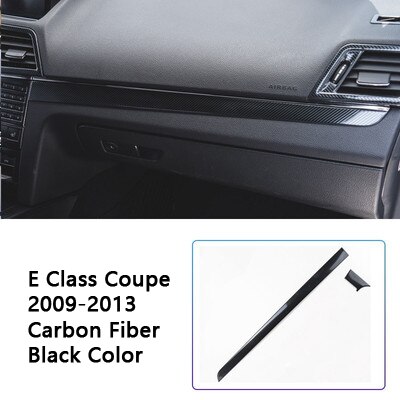 Car Center Console Dashboard Trim Strips Sticker Decoration For Mercedes Benz E Class Coupe W207 C207 Accessories: Carbon Fiber Black