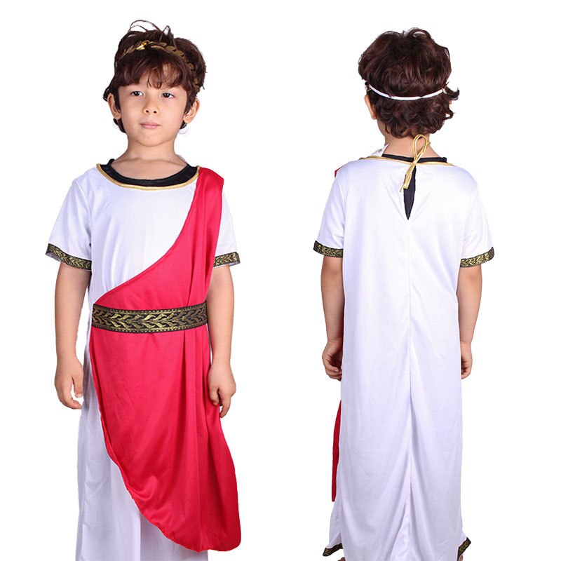 Disfraz de senador romano para niños, traje de Toga griego para Halloween, Purim, de carnaval, fantasía, vestido