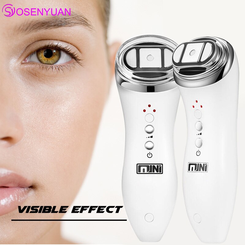 Mini appareil de levage Facial à ultrasons focalisé à haute intensité Hifu Lifting Facial RF LED Anti-rides soins de la peau Spa beauté