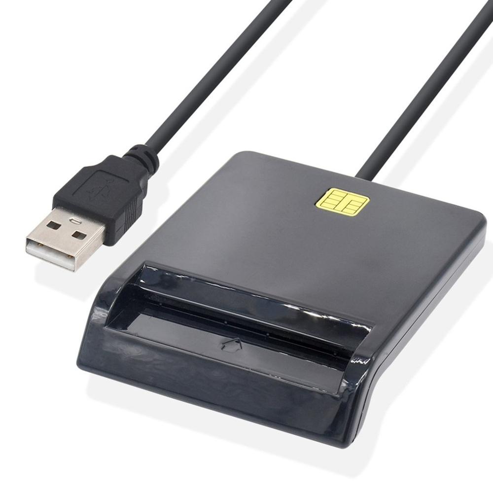 Usb sim カードリーダー銀行カード ic/id emv tf mmc カードリーダー usb-ccid iso 7816 スマート sim カードリーダー