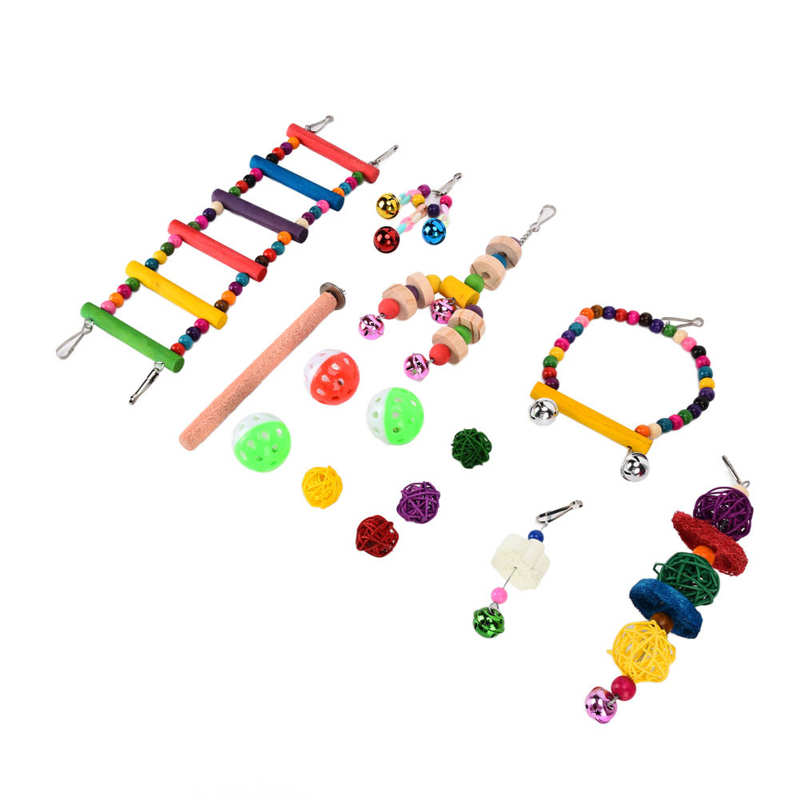 Bird Cage Toys Natural Bird Parrots Toys Safe for ... - Grandado - Safe Bird Cage Mesh Toys