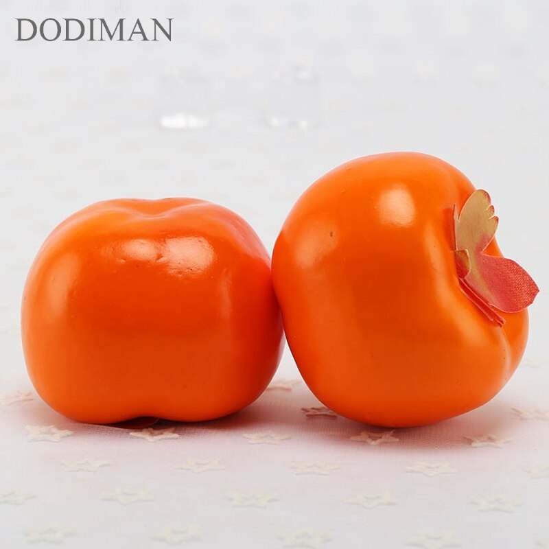 Simulation frugt model skum persimmon fotografering rekvisitter hjem jul indretning tilbehør vindue display møbler