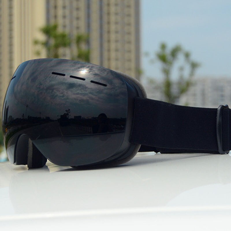 Winter Brille Anti-Nebel-Ski draussen UV Schutz Skifahren Brillen Sport Winddicht Snowboard Schneemobil Männer Frauen Gläser Maske: Schwarz Schwarz