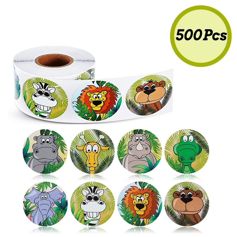 500pcs/roll Di Natale Sticker Seal Etichette Adesivi 8 Disegni Del Modello Del Fumetto Adesivo Ricompensa Per I Bambini Giocattoli Regalo Impermeabile: 500Pcs C