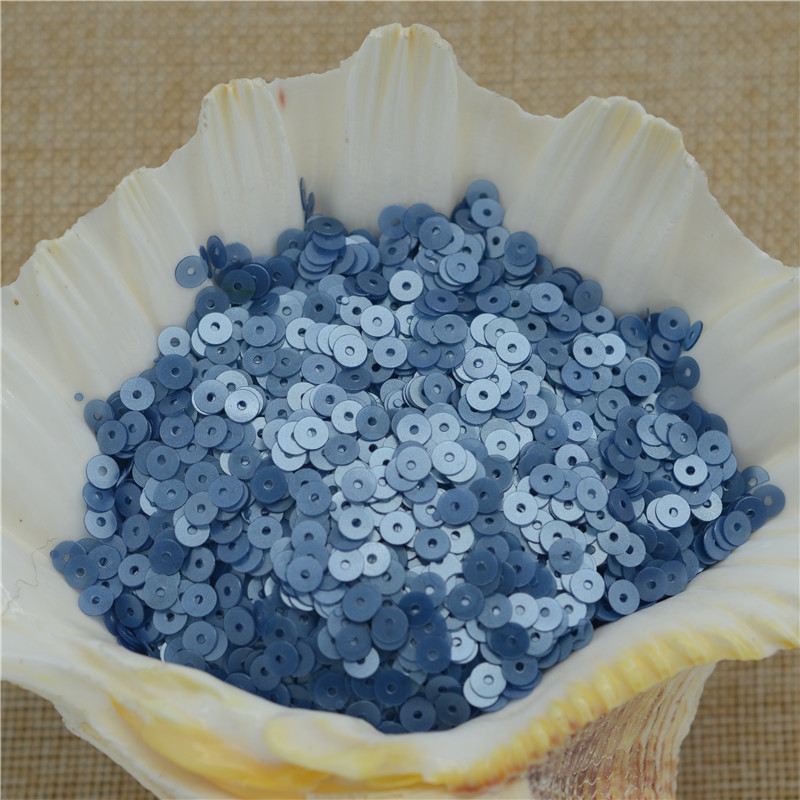 ! 30g(6000 stuks) matte blauwe kleur platte ronde losse pailletten voor knutselen pailletten naaien bruiloft knutselen pvc doe-het-zelf materialen