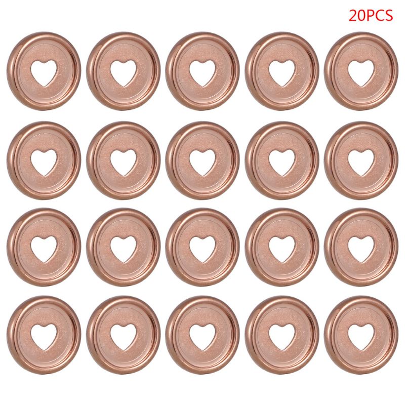 20pcs 35mm Heart Binder Rings Mushroom Hole Loose Leaf Notebook Binding Disc DIY R9JA