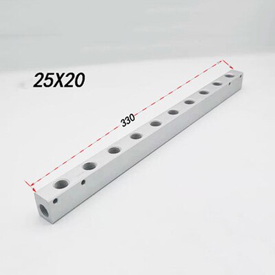 25 x 20mm 1/4 "bsp kvinnlig pneumatisk koppling snabbkoppling gasfördelare grenrörsdelare aluminiumblock för luftkompressor: 10- vägs 12- port