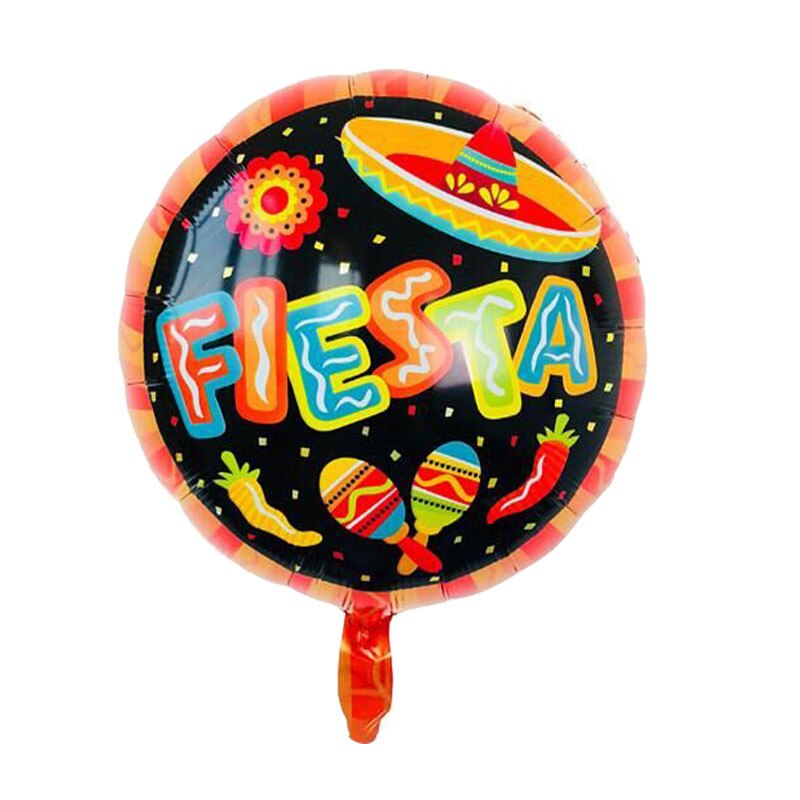 Mexican Fiesta Party Decorations Colorful Alpaca Cactus Fiesta Balloon Banner Cactus Foil Balloons Bachelorette Party Supplies: round fiesta