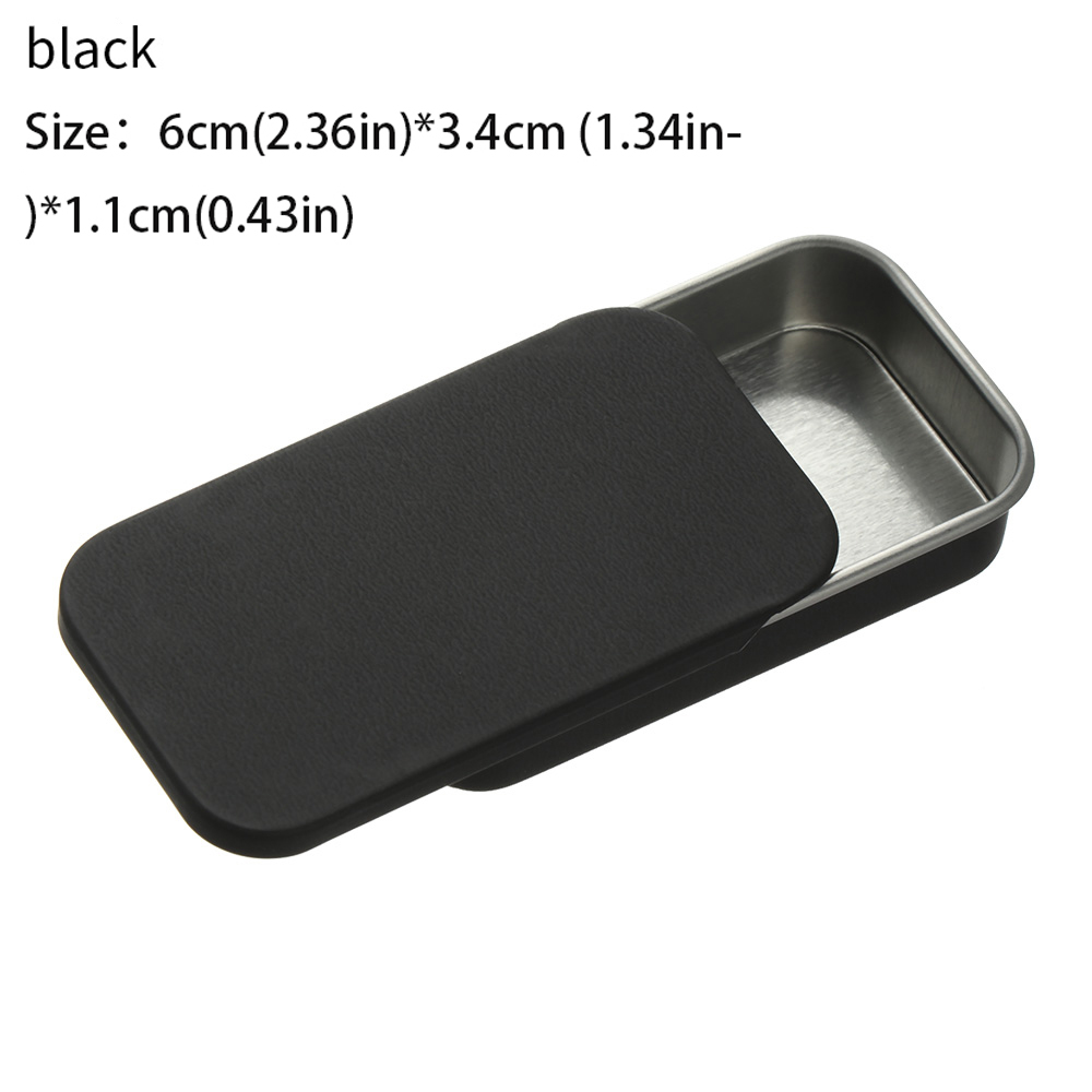 Tinplate Box Slide Lid Push Pull Box Drawer Balm Box Pet Food Portable Box Mini Aromatherapy Jar Candy Small Iron Box Box: green