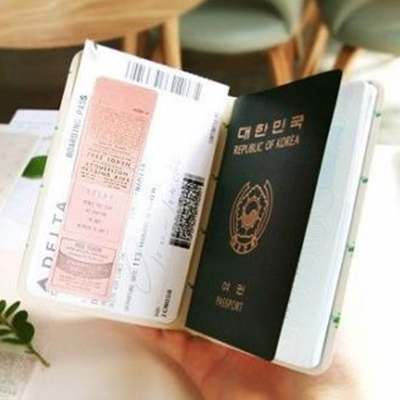 Användbar resehjälp enkel pass id-kort täcke hållare pu läderfodral skydd bärbara praktiska hållare