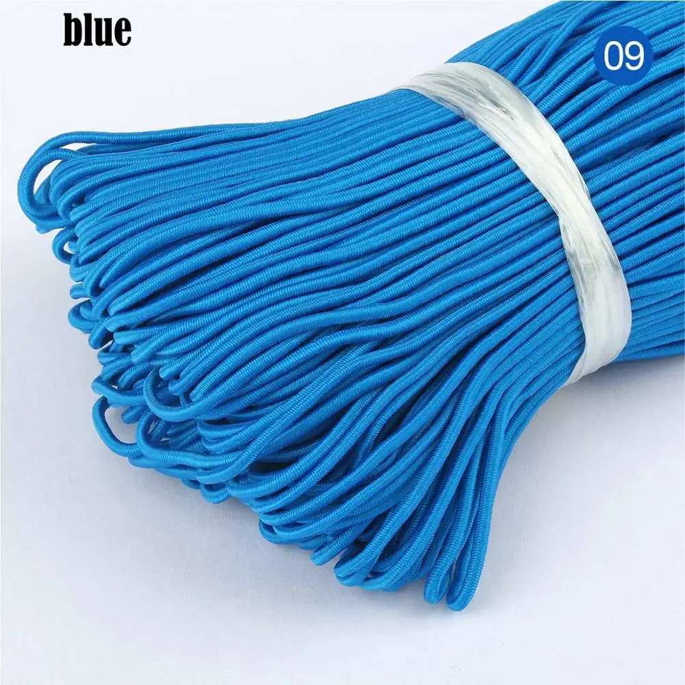 1,5 mm kleurrijke hoog-elastische ronde elastische band ronde elastische touw rubberen band elastische spandex band trim DIY naaien accessoires