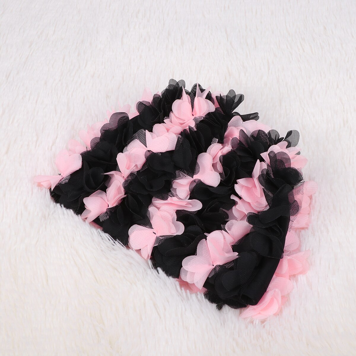 1Pc Swim Cap Swimming Accessories Swim Hat Flower Swim Cap Bathing Cap for Girls: As Shown