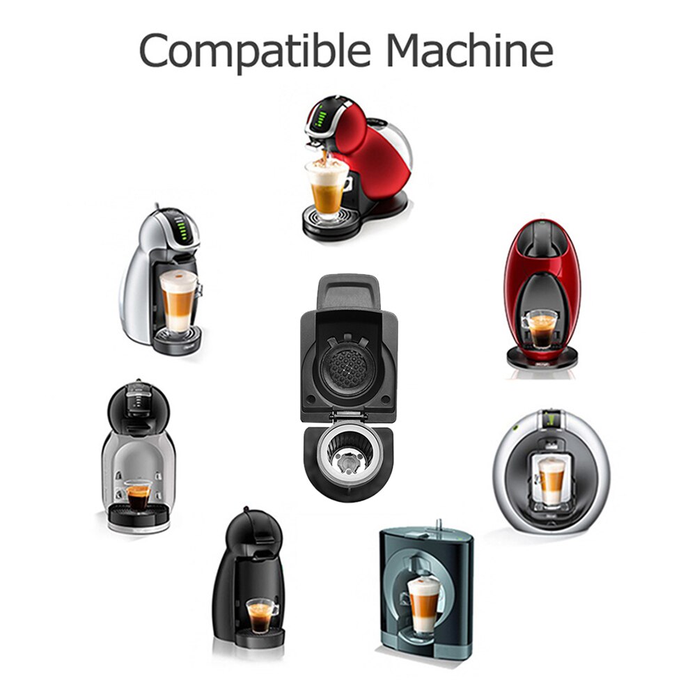 Återanvändbar kapseladapter för nespresso kaffekapslar konvertera med dolce gusto kaffe rostfritt stål kaffemaskin tillbehör