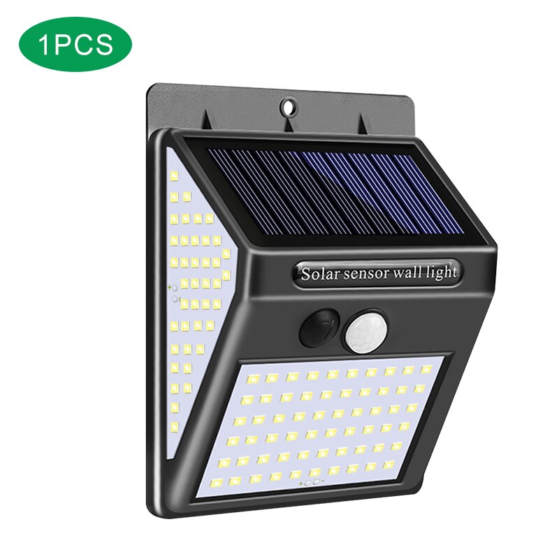 1/2/4PCS LITOM 140 LEDS Solar Light Energy Solar Garden Light IP65 Waterproof PIR Motion Sensor Sunlight For Garage Yard Outdoor: 1PC