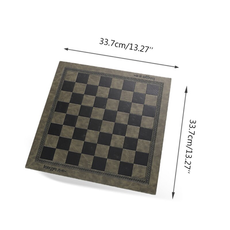 Tabuleiro de couro internacional jogos de tabuleiro tapete damas chessboard universal n58b