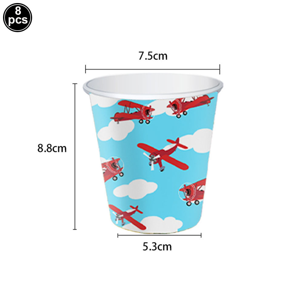 Juego de globos de avión para decoración de de cumpleaños, globo con números azules de 32 pulgadas, globo de nube, suministros para de avión