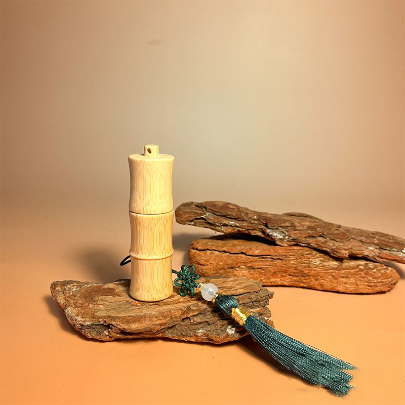 Miljøvennlig bambus rull-på flaske med dusker tomt rør stålrullekule påfyllbar flaske gjør-det-selv parfyme lipgloss beholder: Multi