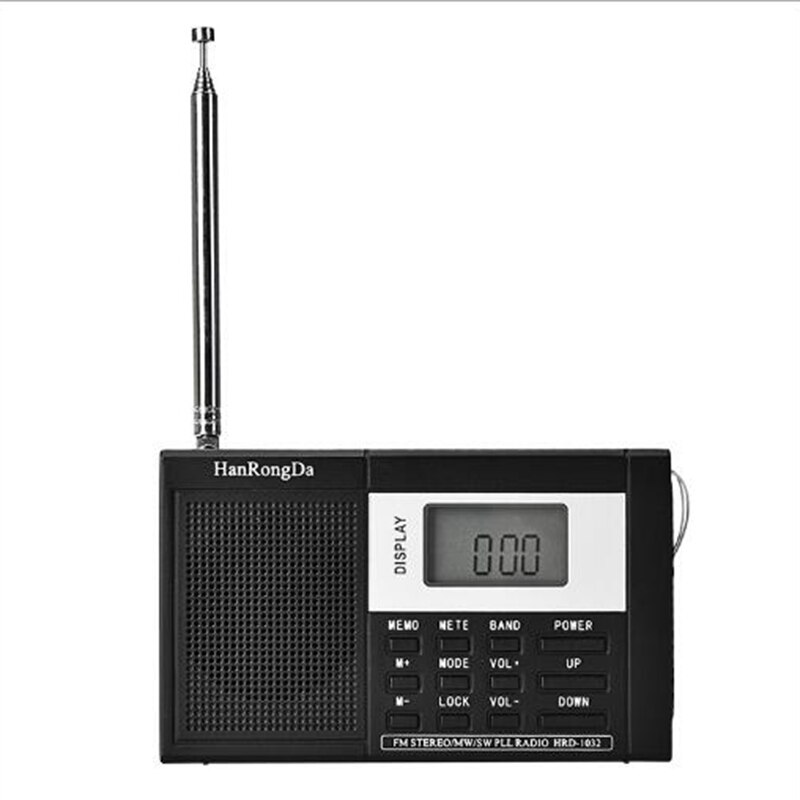 LED Radio Speakers Portable FM/AM MW SW Radio Player Digital Mini Radio Multifunctional Portable Stereo FM Radio RD. 1032: Default Title