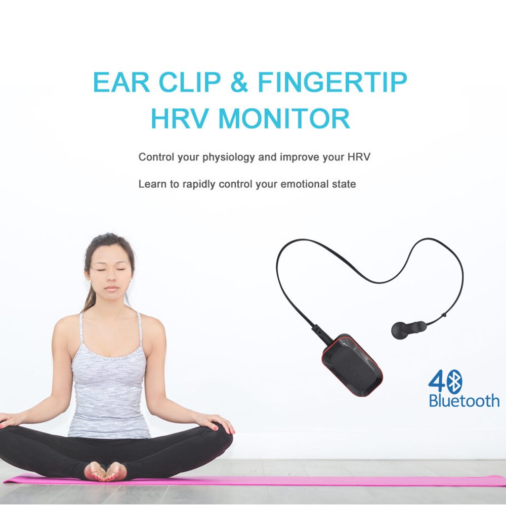 Bluetooth Hartslagvariabiliteit Monitor Bruin Ear Clip Hartslagsensor Hrv Monitor Mobiele Telefoon Real-Time Hartslag monitor