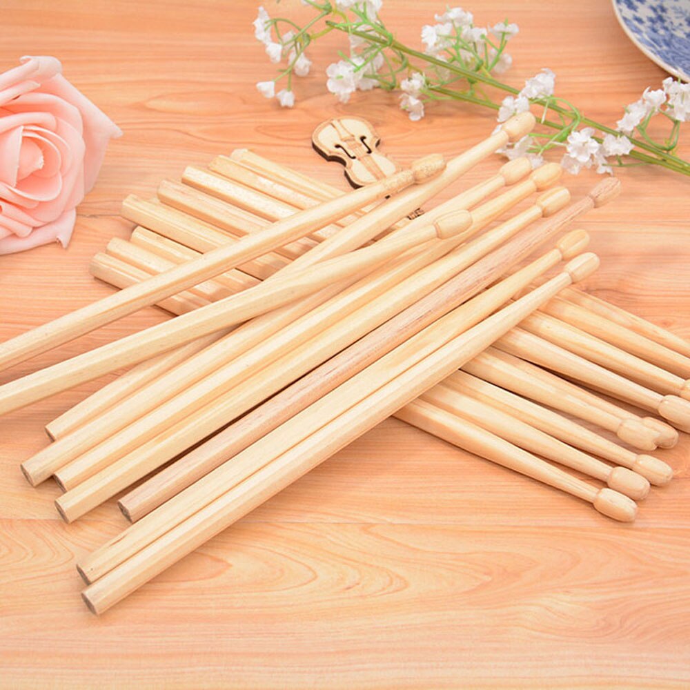 10 pairs Drumsticks Pencil Suck UK Wood Log Manufacturing Baqueta HB Writing Safe Non-toxic Pencil Drumsticks for Drummer