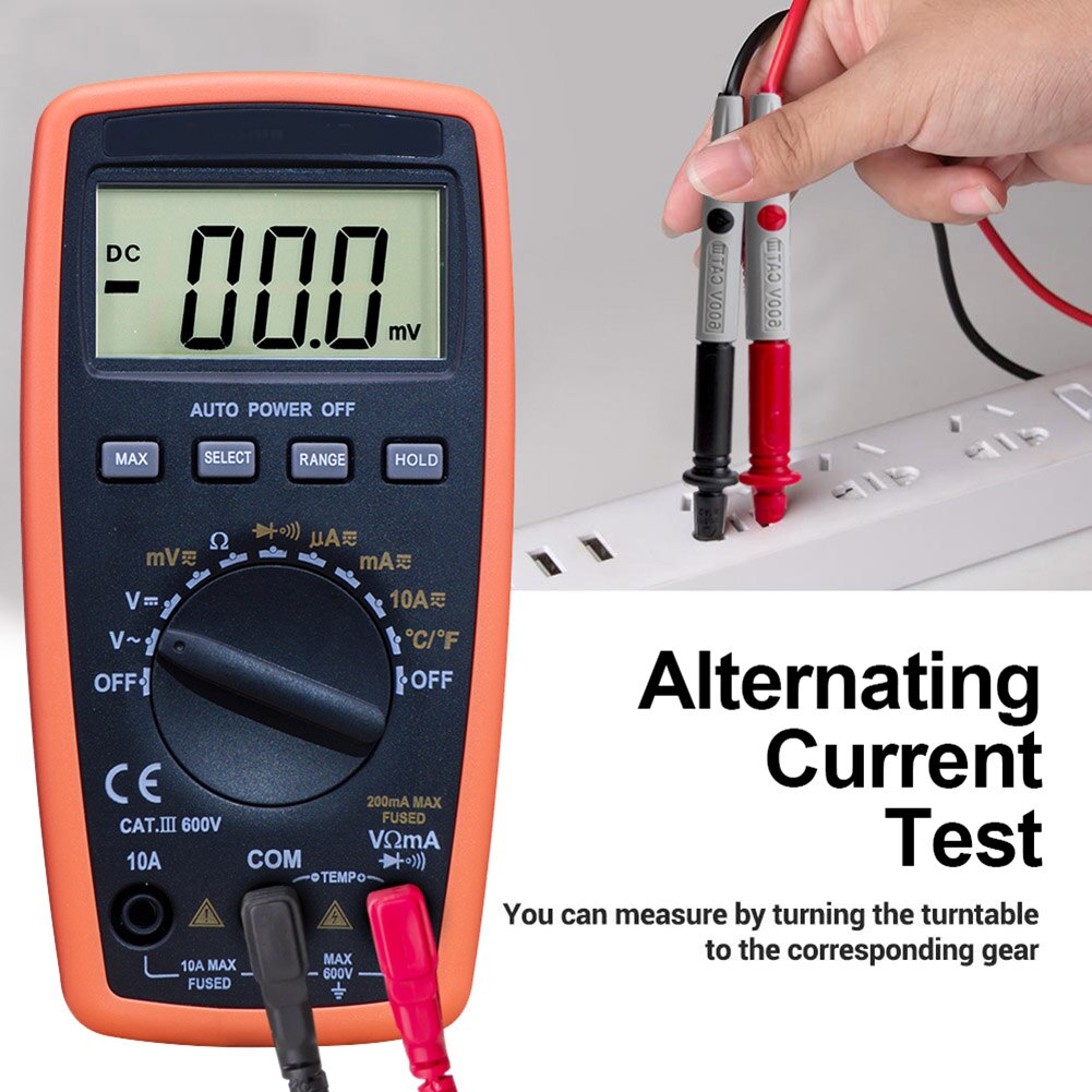 81B Mini Digital Multimeter Auto Range Measure Resistance Current Voltage Temperature Pocket Ammeter GK99: Default Title