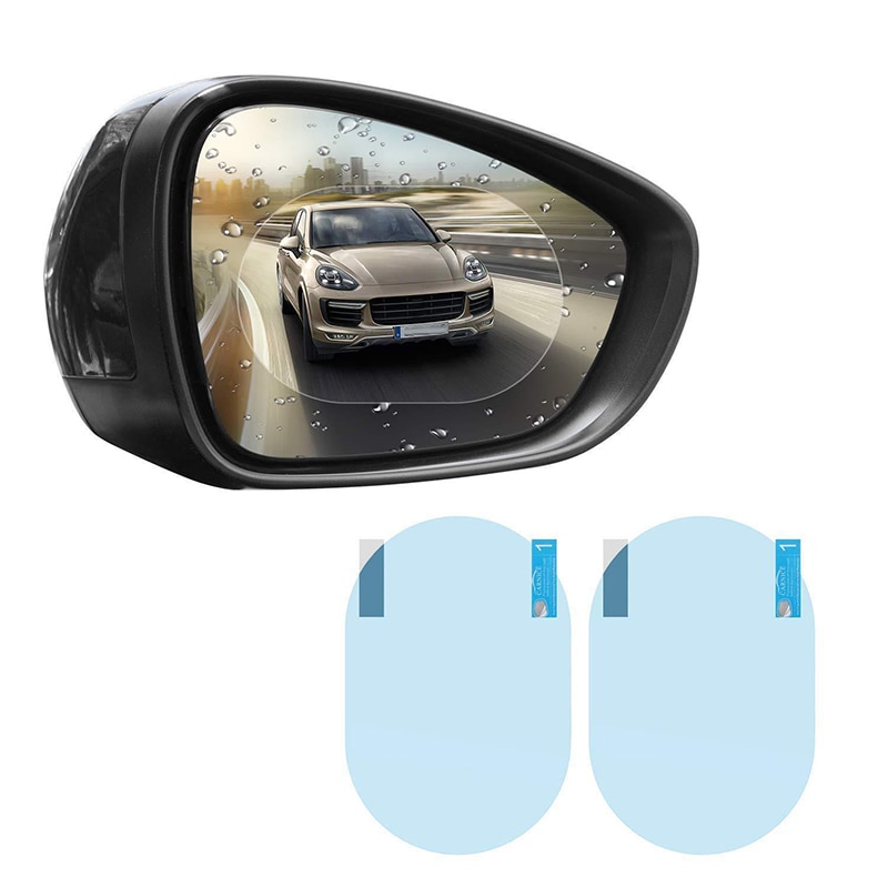 Protector Protection Trucks Mist Protective 2pcs Car Fog Rainproof Mirror Film SUVs PET Oval Kit Anti Pack Film