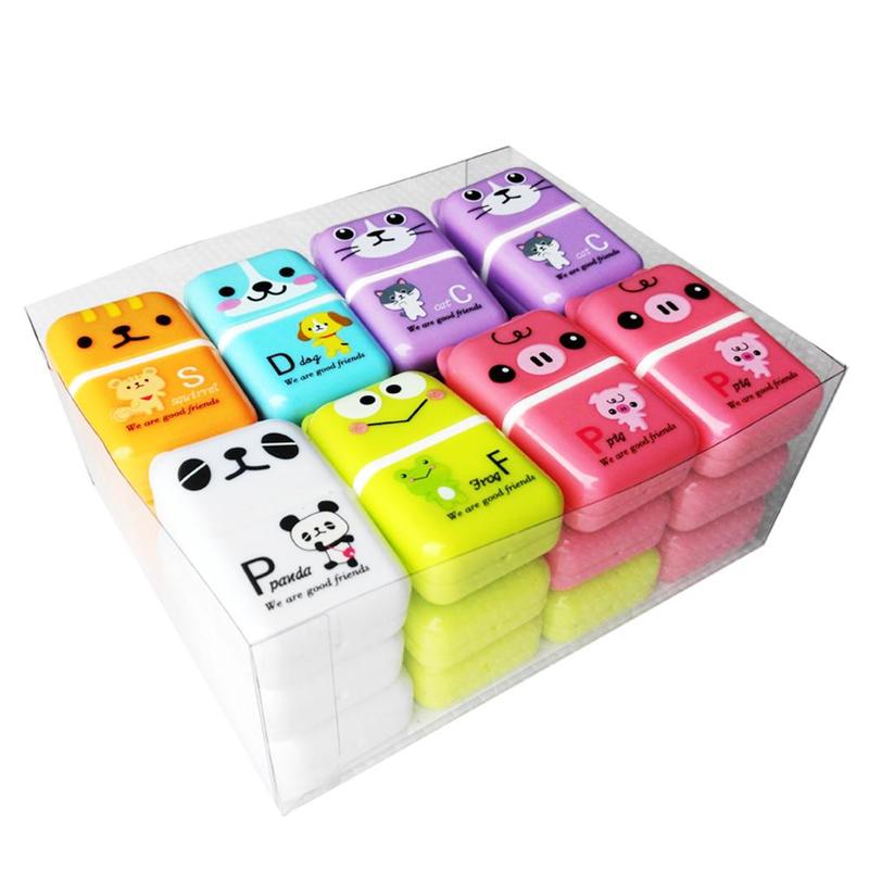 Gommes à rouleau créatives pour enfants, 1 pièce, gommes à effacer, Animal mignon, nettoyage de frottis, école primaire, papeterie dessin animé, couleur aléatoire, D3E6